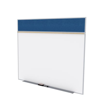 Ghent Combo Whiteboard/Bulletin, Mag Por/Vnyl, Styl A, 5 ft H x 8 ft W, Navy SPC58A-V-195